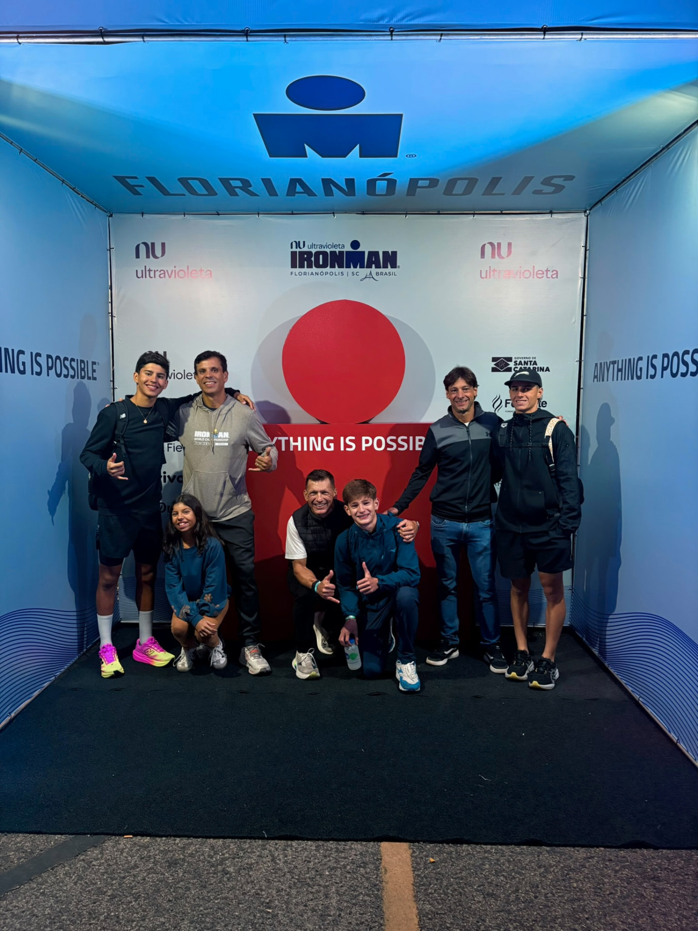 Leo no espaço do Ironman Florianópolis